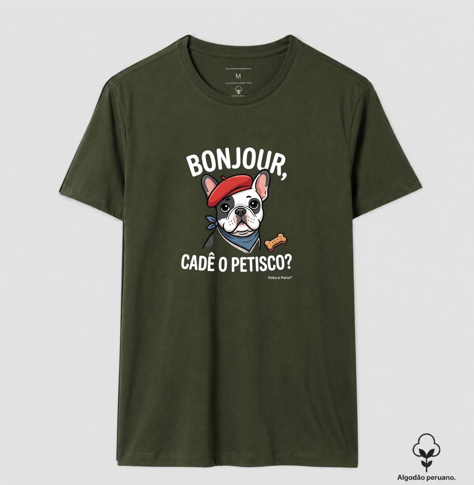 CAMISETA ALGODÃO PERUANO BULDOGUE FRANCÊS BONJOUR - Imagem 8
