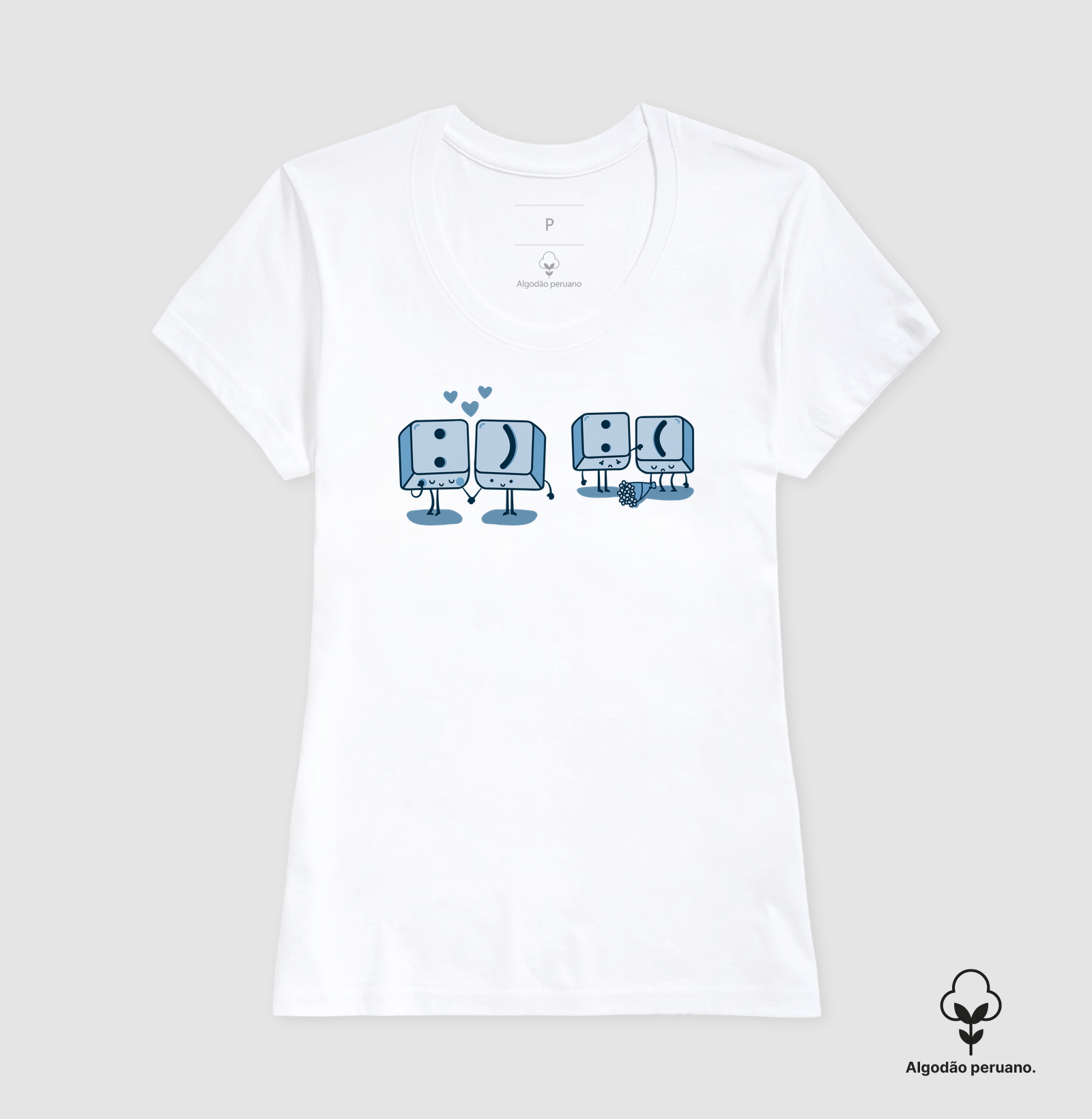 Camiseta Algodão Peruano Sentimentos das Teclas - Imagem 3