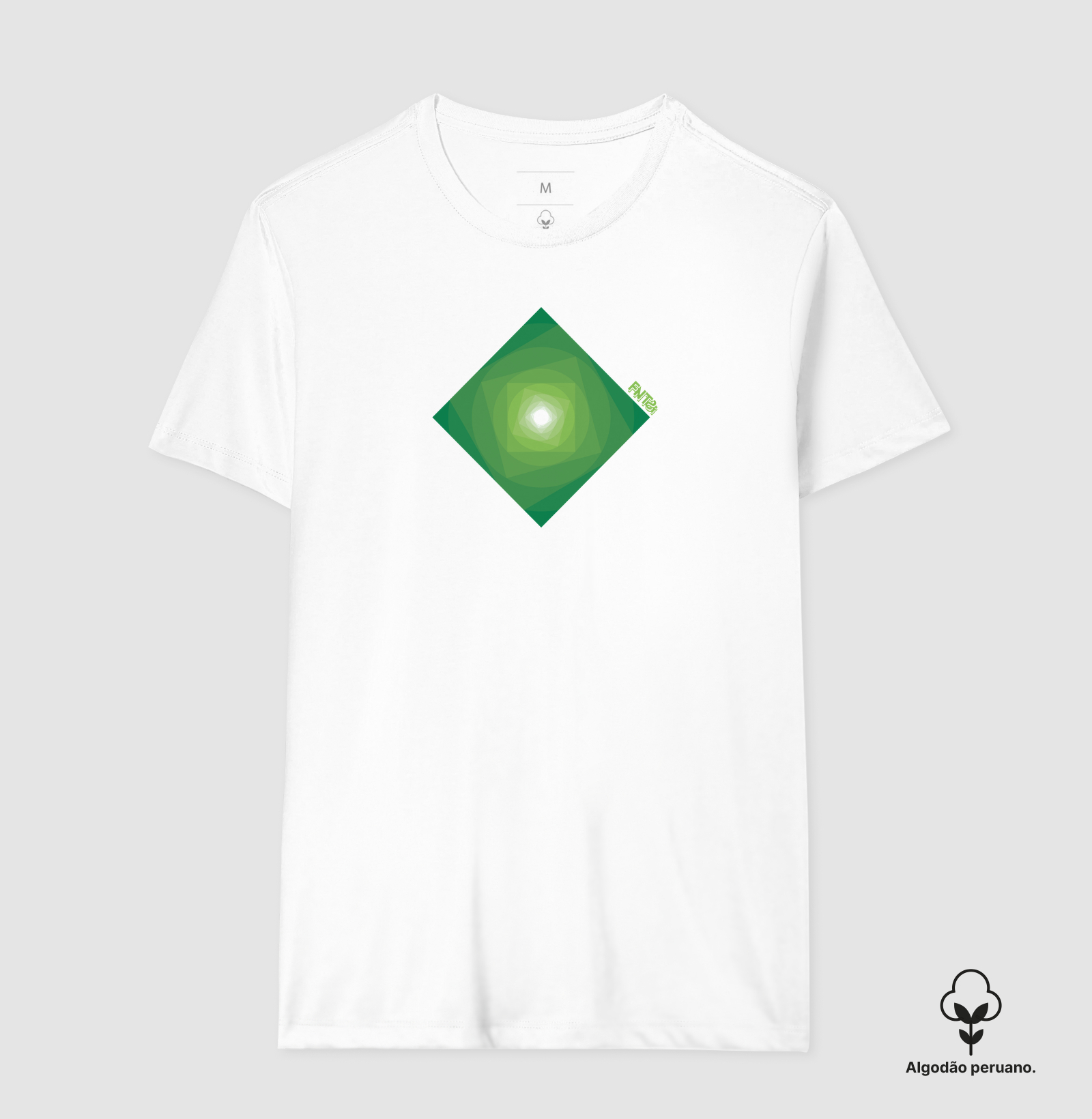 T-SHIRT "INFINITA FANTASIA" / VERDE MINIMAL (ALGODÃO PERUANO)