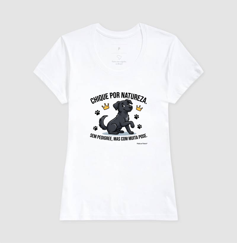 CAMISETA VIRA-LATA PRETO CHIQUE - Imagem 5