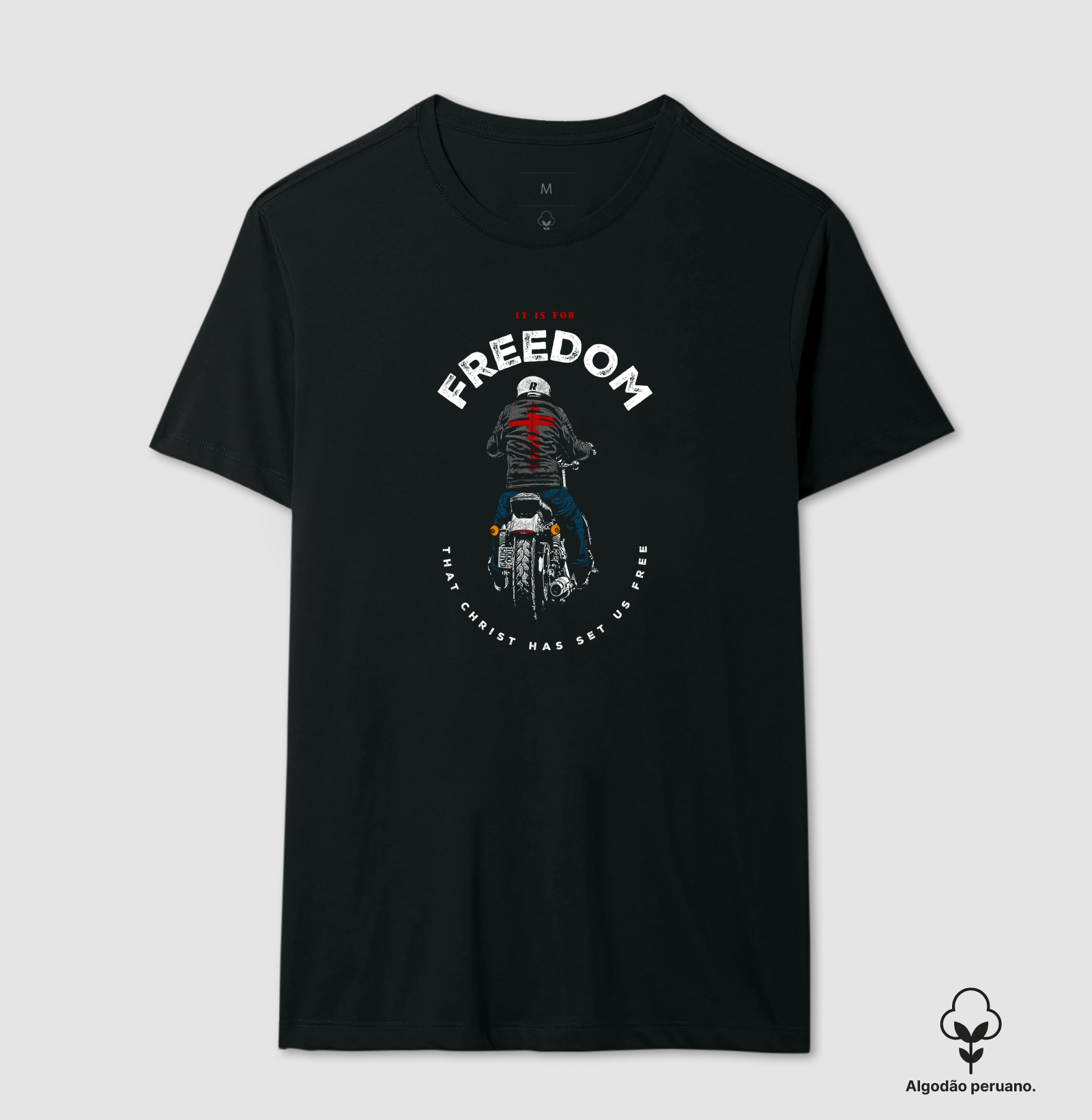 Camiseta FREEDOM (Gálatas 5) - Algodão Peruano - Imagem 3