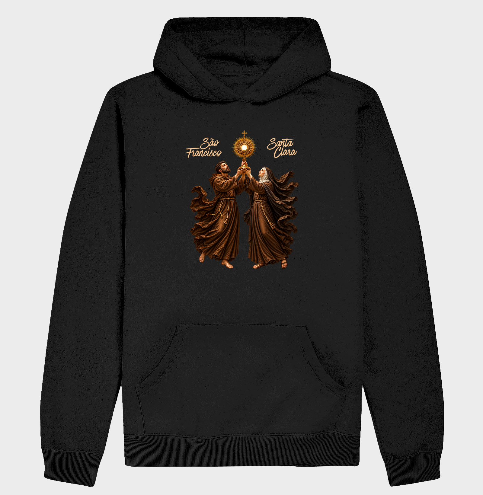 Hoodie Moletom São Francisco e Santa Clara de Assis - Adoradores do Santíssimo - Imagem 2
