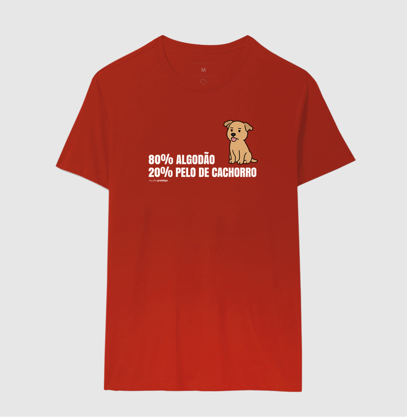 Camiseta 80% Algodão 20% Pelo de Cachorro - Imagem 10
