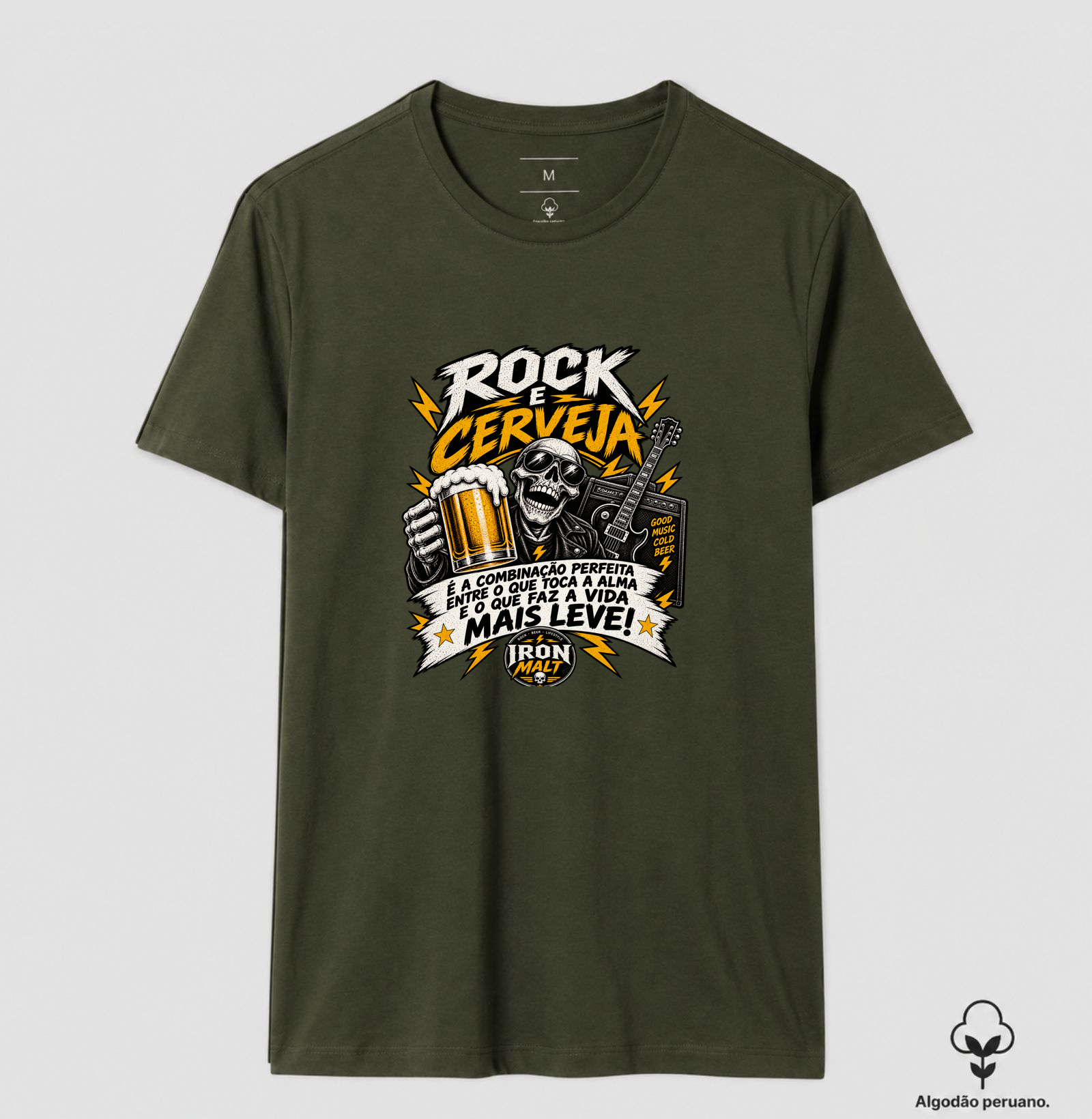 Camiseta Rock e Cerveja – Estampa Rock and Roll, Música e Cerveja - Imagem 9