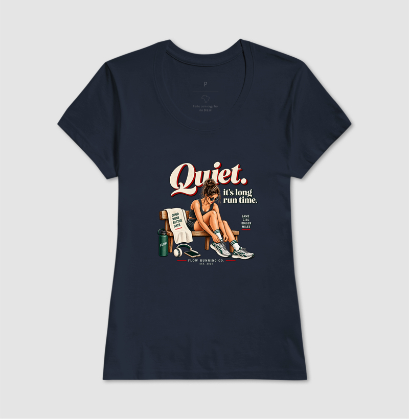 Camiseta Corrida - Quiet, It's Long Run Time - Imagem 7