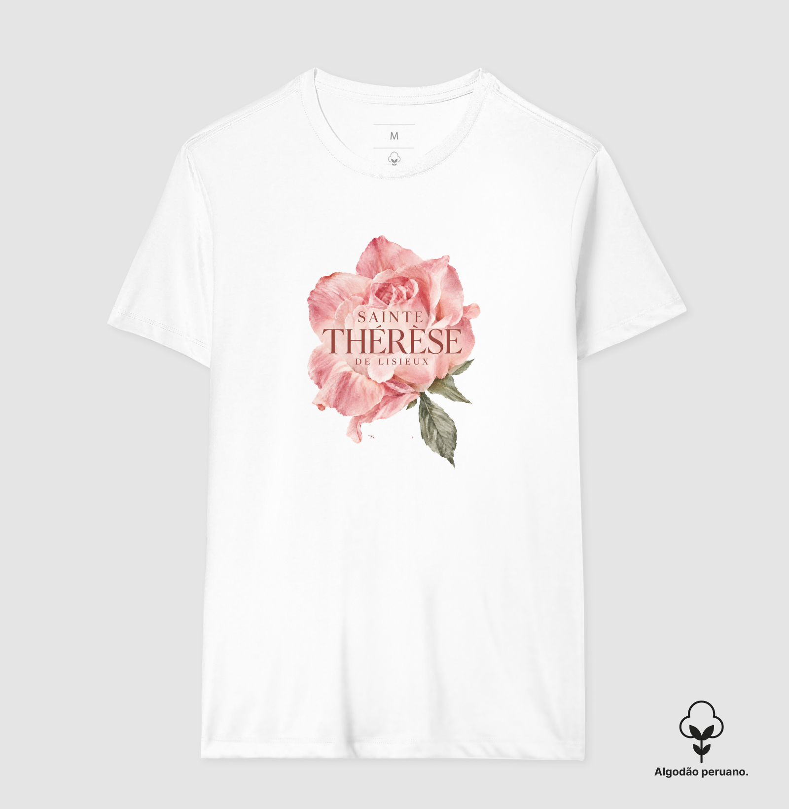 Santa Terezinha flor - algodão peruano - Imagem 7