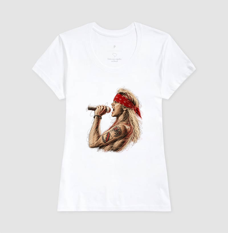 Camiseta Axl Rose Guns N’ Roses – Estampa Rock Vintage - Imagem 5