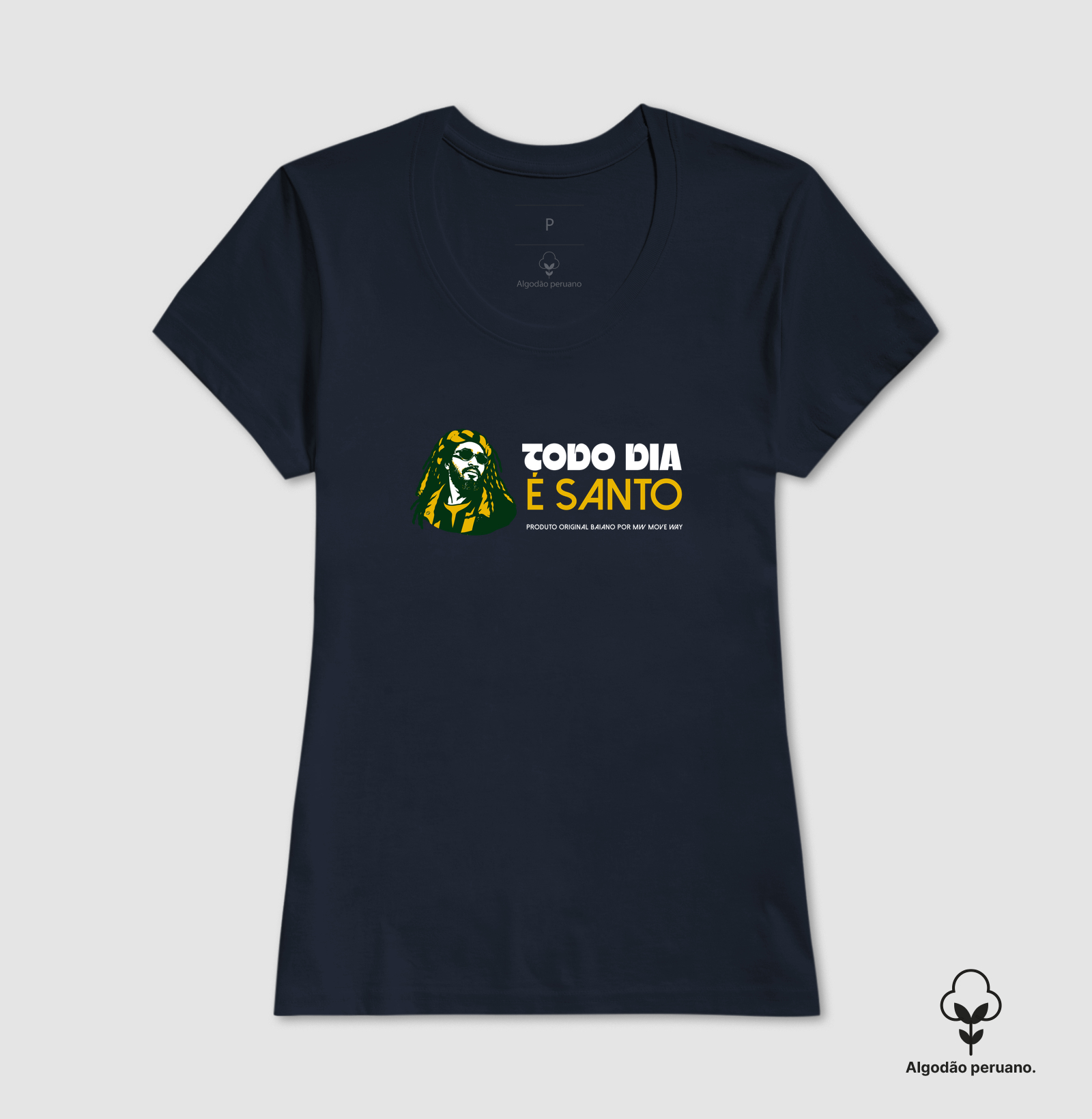 Camiseta Todo dia é santo! Coleção Reggae.  Masculino e feminino. Algodão Peruano - Imagem 10