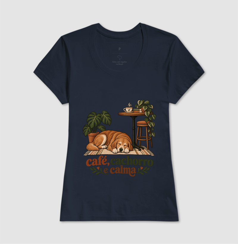 Camiseta Cachorro Café "café, cachorro e calma" | Pelo & Pano - Imagem 7