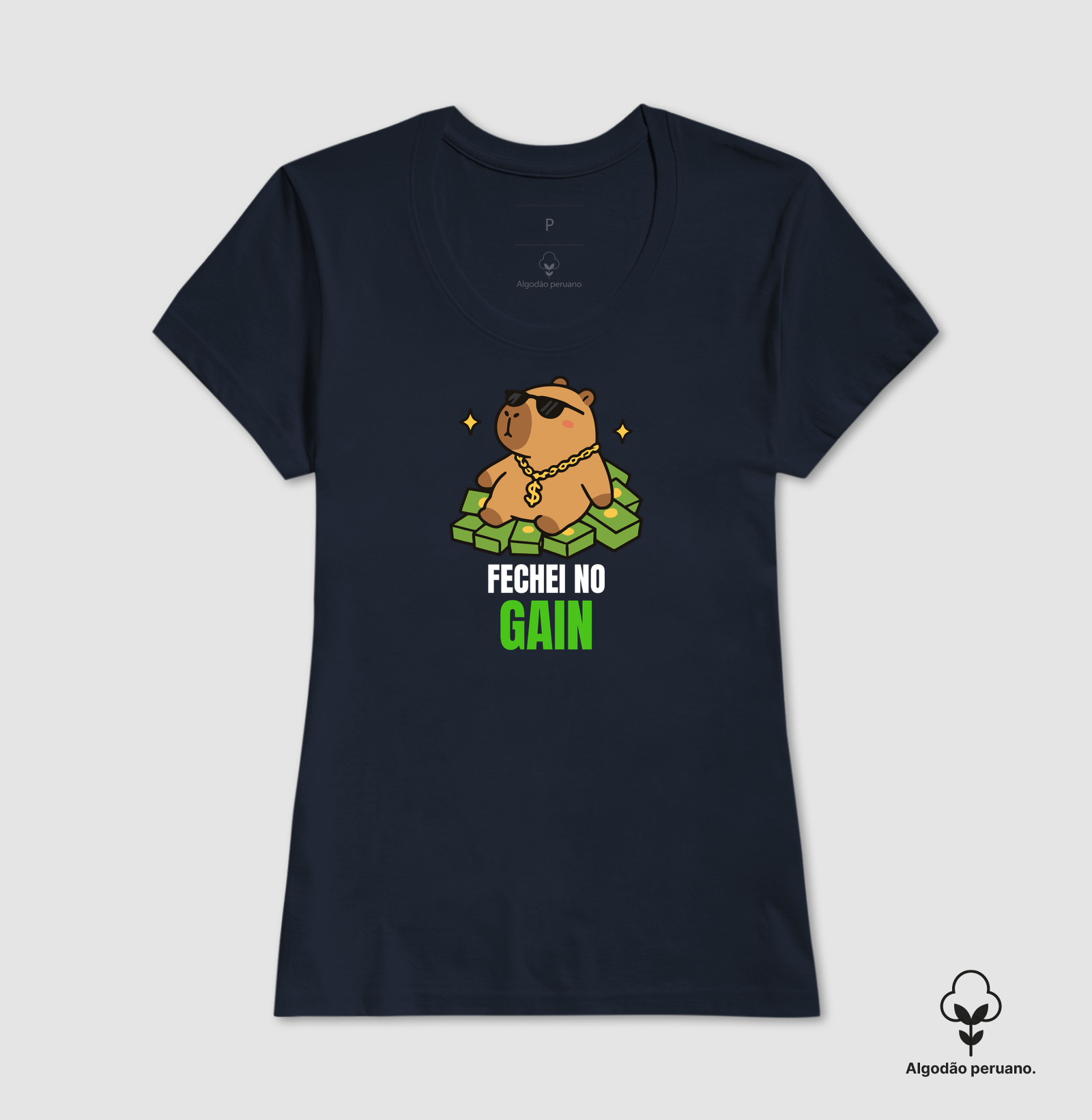 Camiseta Algodão Peruano Trader Fechei no Gain - Imagem 6