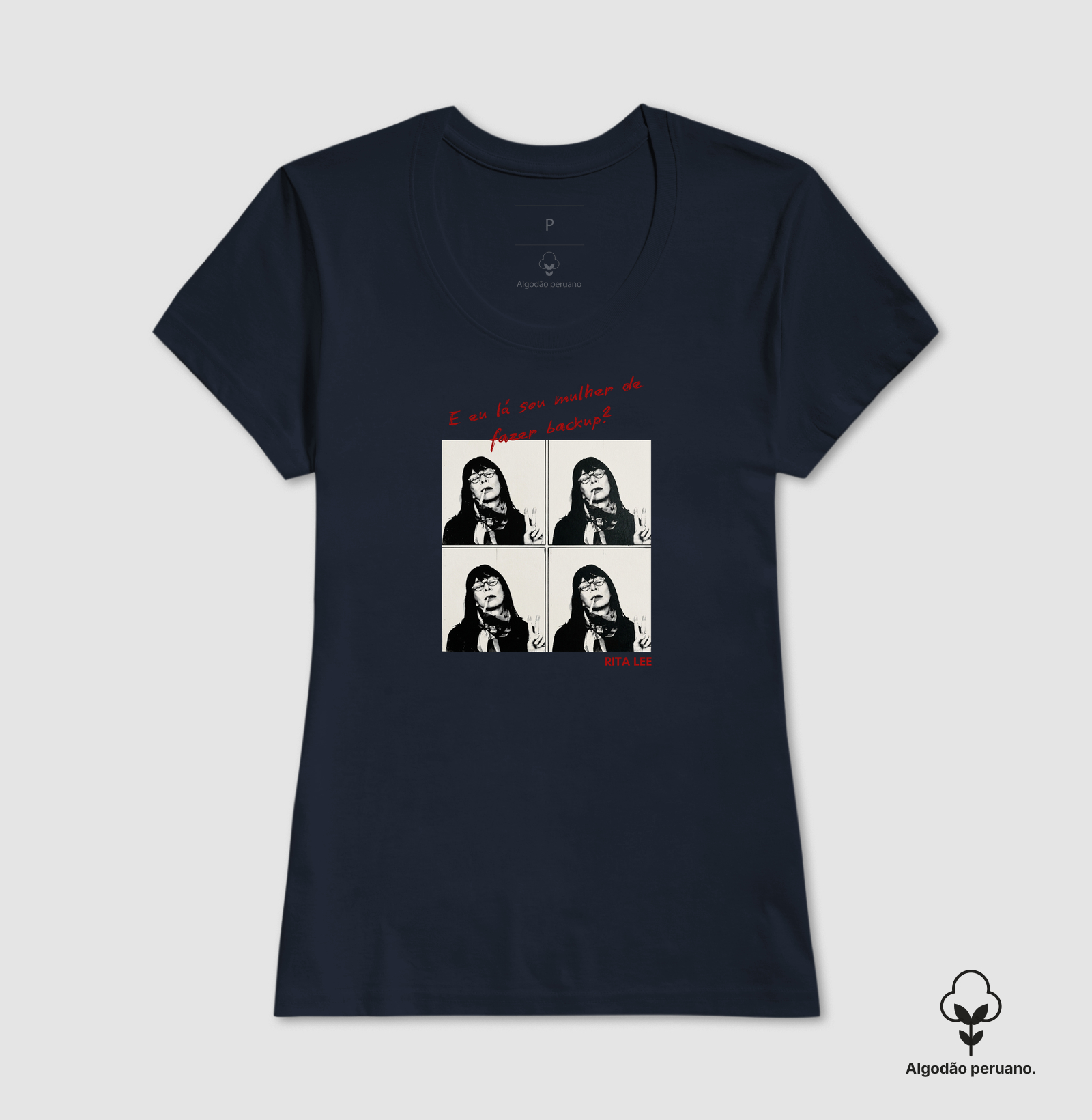 Camiseta Feminina Eu Lá Sou Mulher de Fazer Backup Frase Engraçada Pop Art Estampa Unissex - Imagem 5