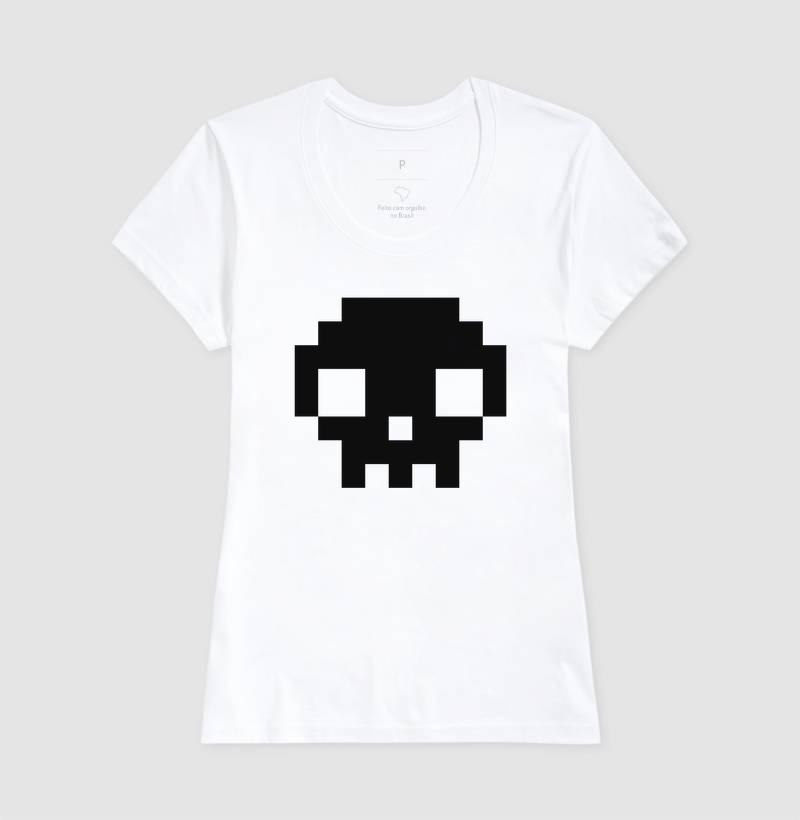 Camiseta Pixel Caveira - Imagem 5