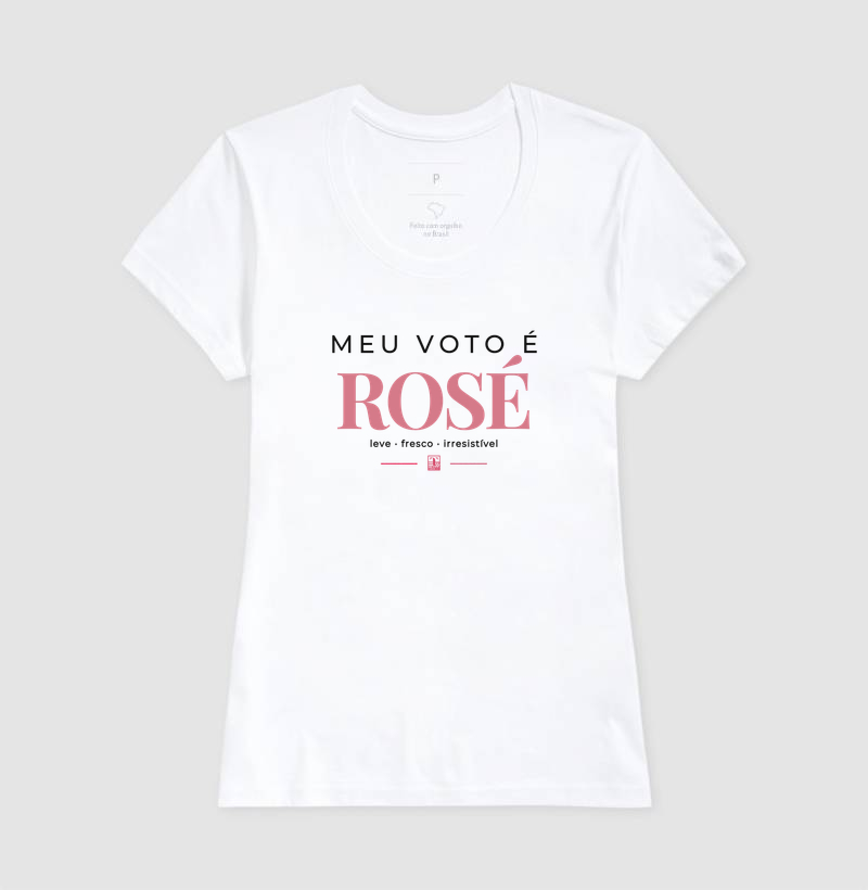 Meu Voto é Rosé – Camiseta para Amantes de Vinho Rosé - Imagem 5