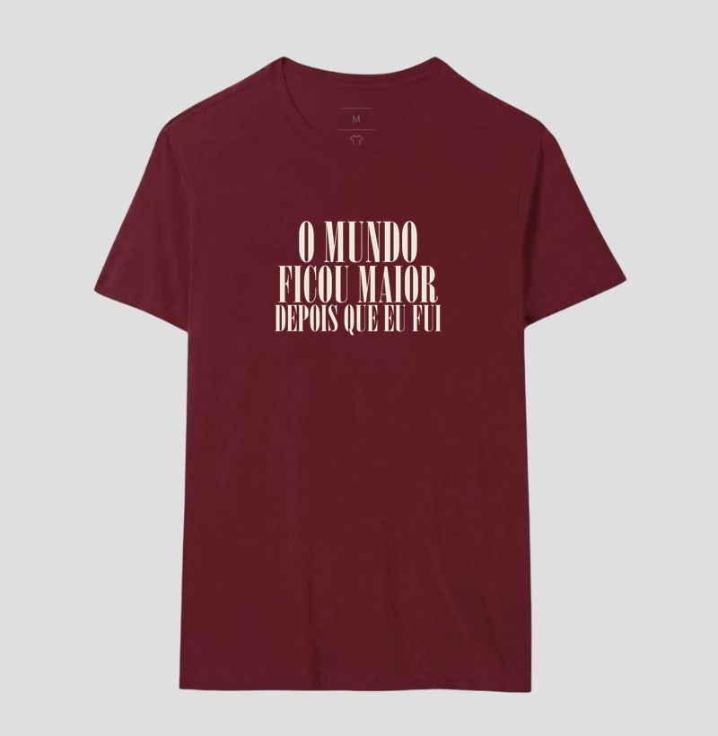 Camiseta O Mundo Ficou Maior - Imagem 10