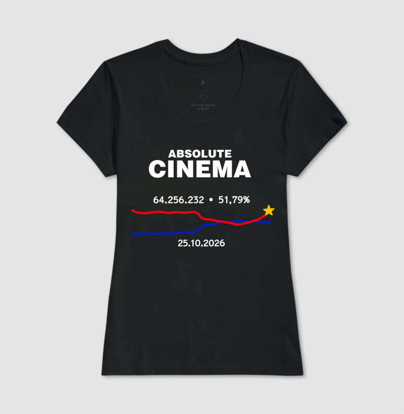 Camiseta ABSOLUTE CINEMA da virada (coleção cinema nacional é ato político) - Imagem 4