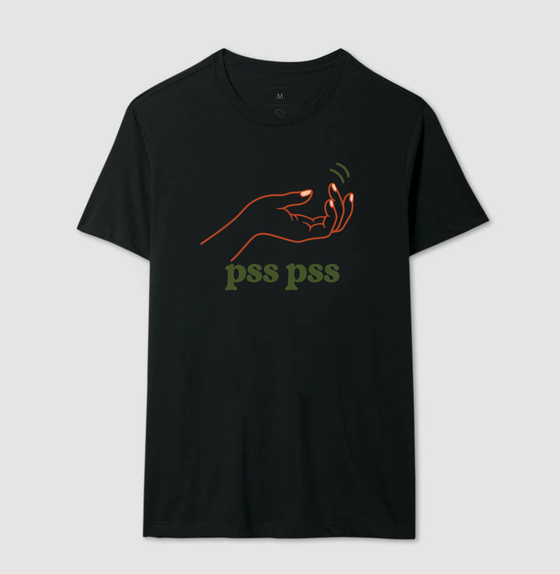 Camiseta Gato Engraçada "pss pss" | Cat Lover | Pelo & Pano - Imagem 2