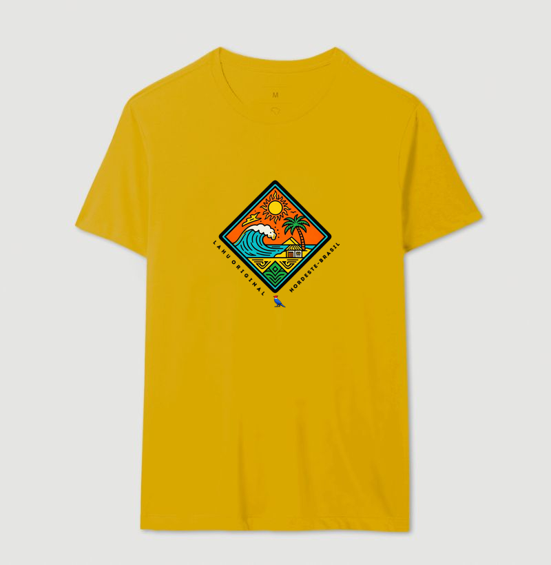 “Sinta o sol, o mar e a alma do Nordeste com a estampa Lahu Original. Cores vibrantes, energia tropical e autenticidade brasileira — feita para quem vive o verão o ano inteiro.” - Imagem 12