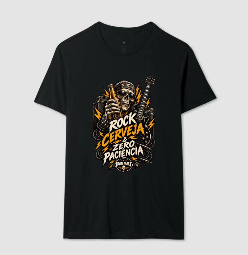 Camiseta Rock, Cerveja & Zero Paciência - Imagem 2