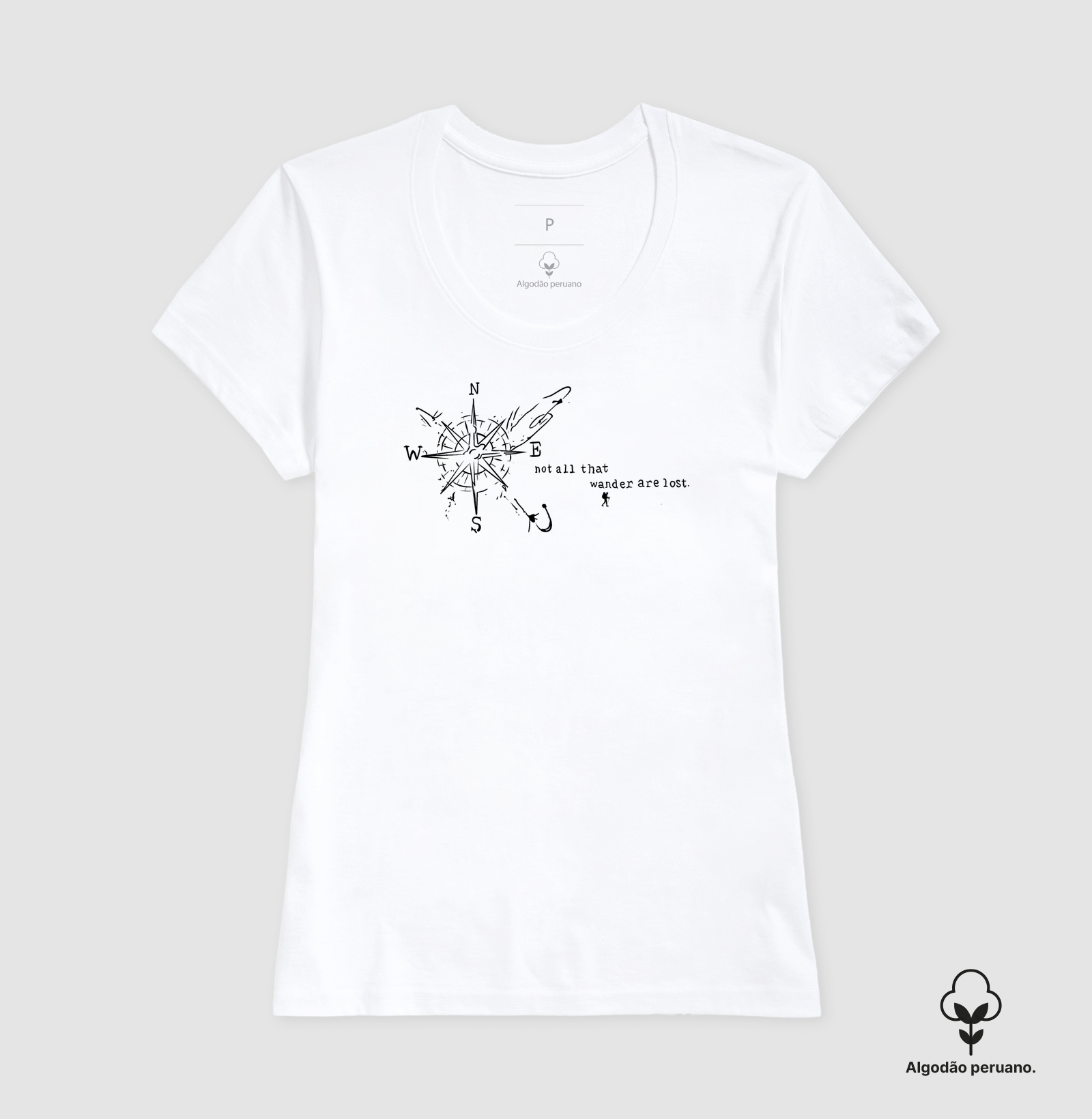 Camiseta Not All That Wander Are Lost | Rosa dos Ventos Aviao | Excursionista - Imagem 6