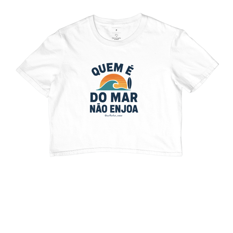 Quem é do mar não enjoa - Top Cropped Feminino - Imagem 3