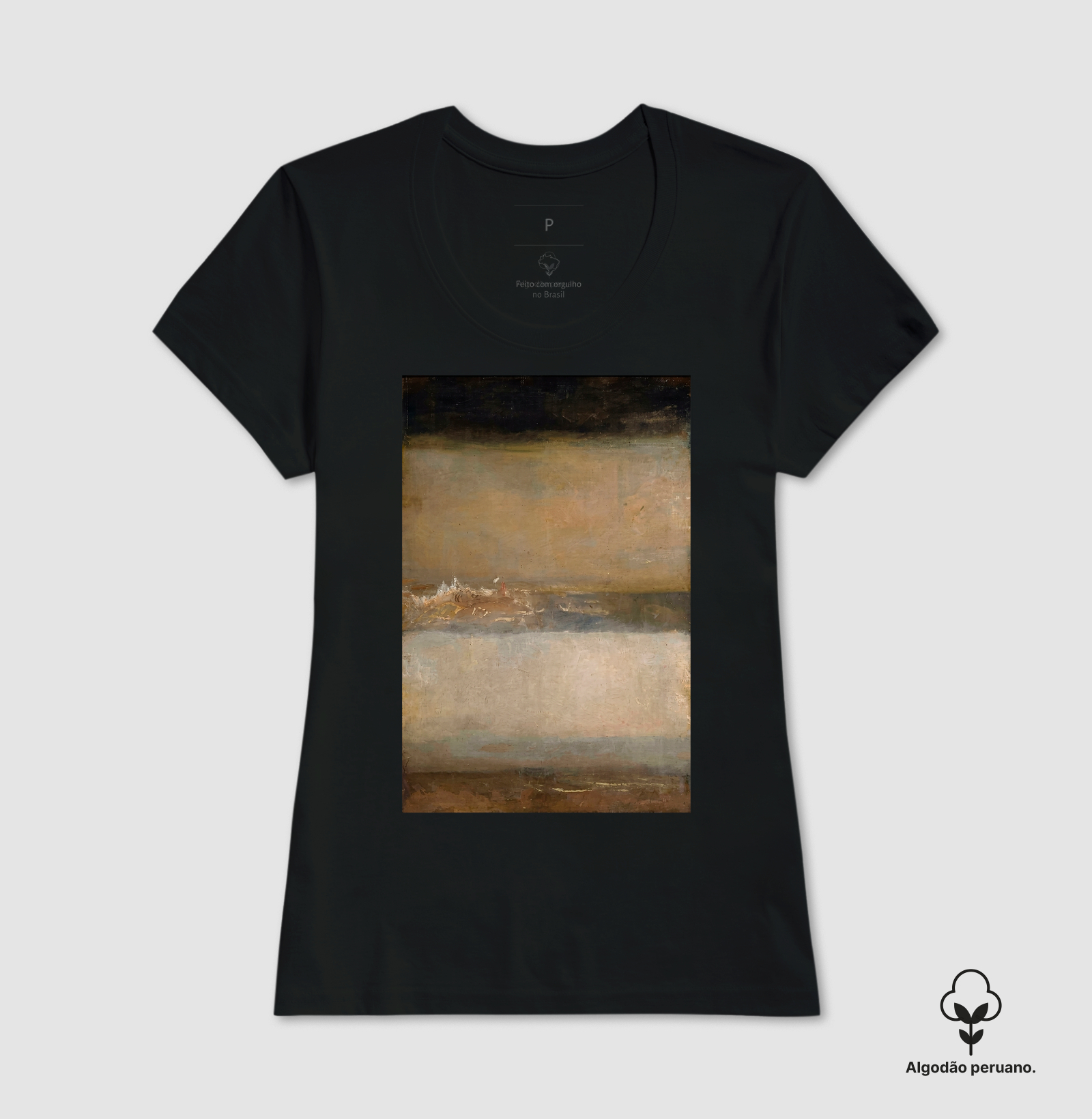 Camiseta 100% Algodão Tanguis Peruano Três Paisagens Marítimas Turner - Imagem 3