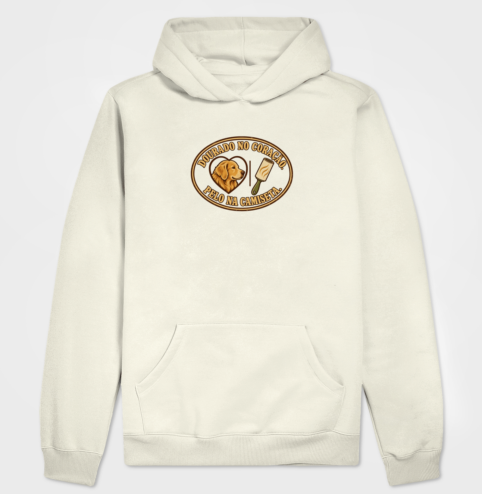 Dourado no coração. Pelo na camiseta. - Imagem 3