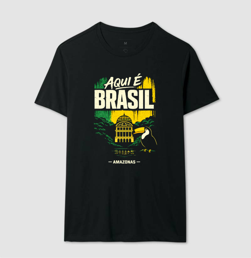 Camiseta Filhos da Patria Aqui e Brasil Amazonas - Imagem 3