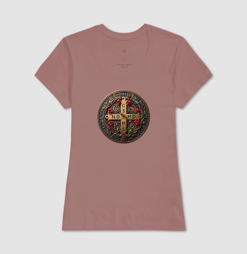 Medalha de São Bento e Flores Coroa-de-Cristo | Arte Sacra Exclusiva - Imagem 17