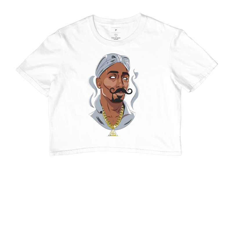 Cropped Mustache Tupac