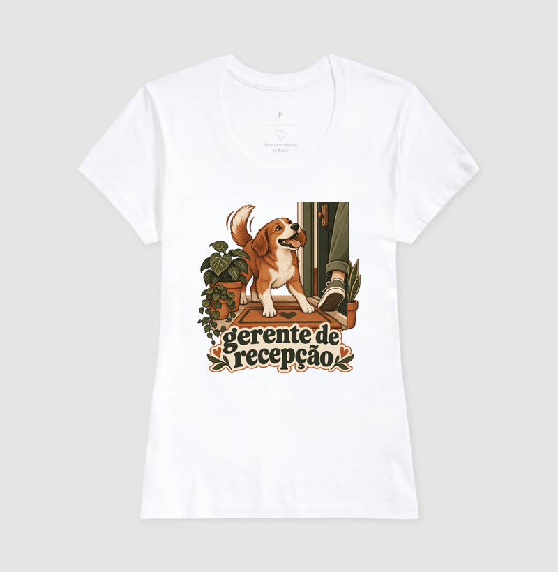 Camiseta Cachorro Recepção "gerente de recepção" | Pelo & Pano - Imagem 5