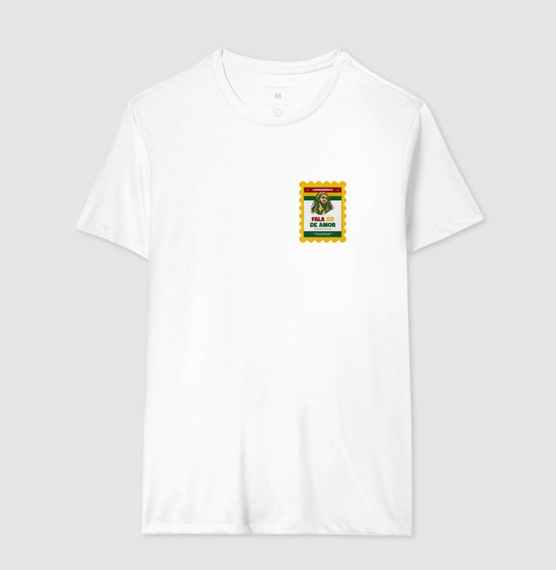 Camiseta Selo Fala só de amor. Coleção Reggae.  Masculino e feminino. Algodão Premium. - Imagem 6