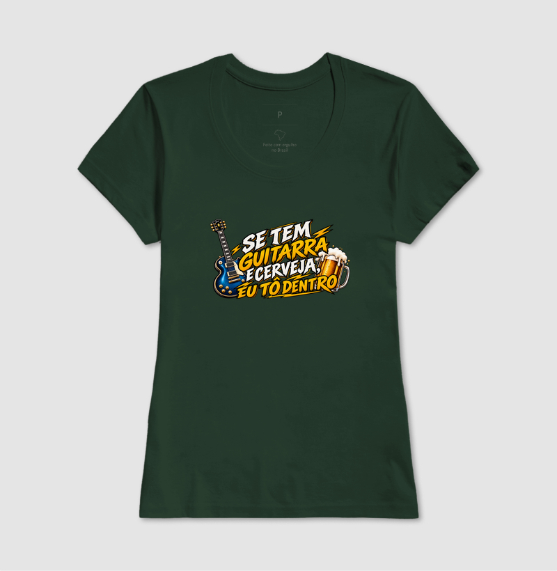 Camiseta Rock “Se Tem Guitarra e Cerveja, Eu Tô Dentro” - Imagem 9