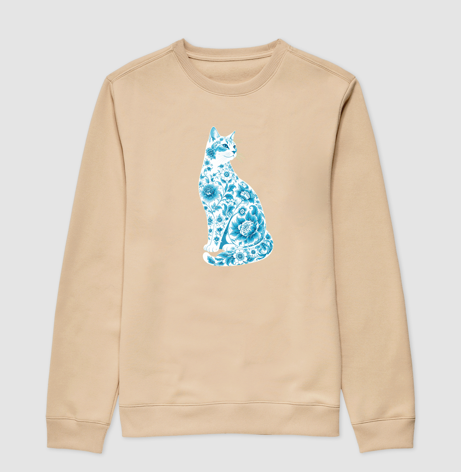 Gato Floral Azul - Imagem 3