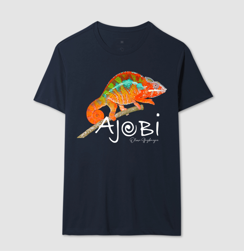 t-shirt 1/2 malha 100% algodão 30.1 penteada Ajobi Camaleão - Imagem 6