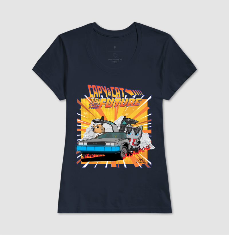Camiseta Capy & Cat to the Future - Imagem 7