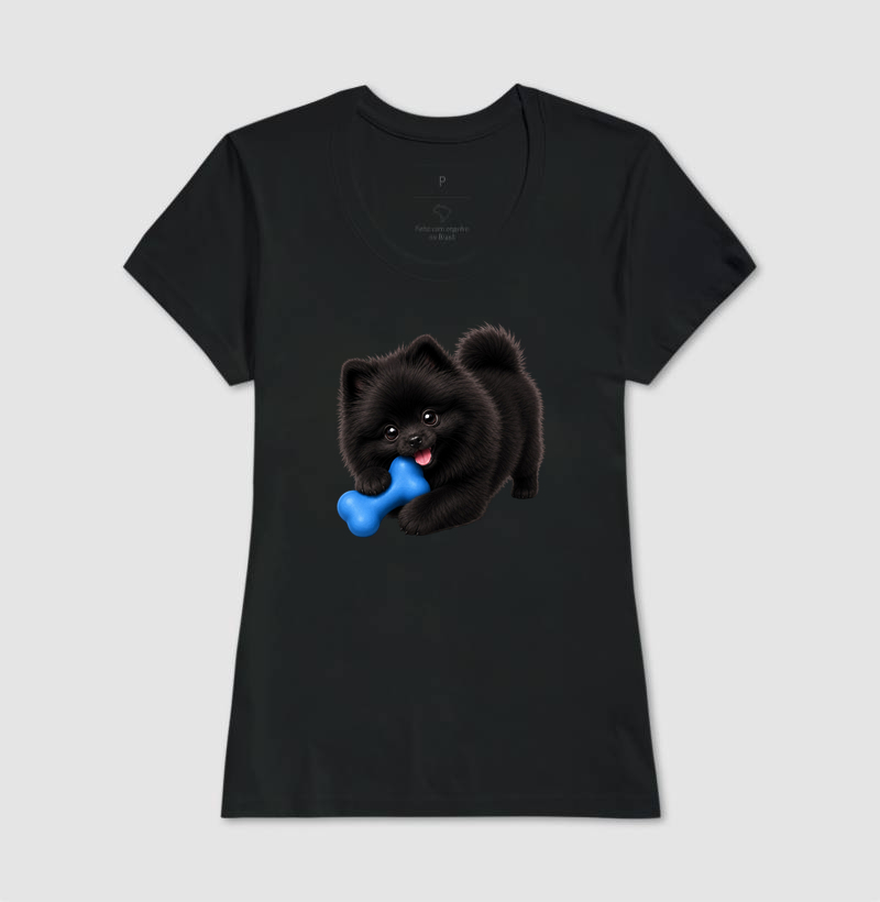 Pomerânia (Spitz Alemão) Preto - Desenho Animado - Imagem 3