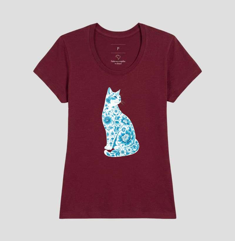 Gato Floral Azul - Imagem 19