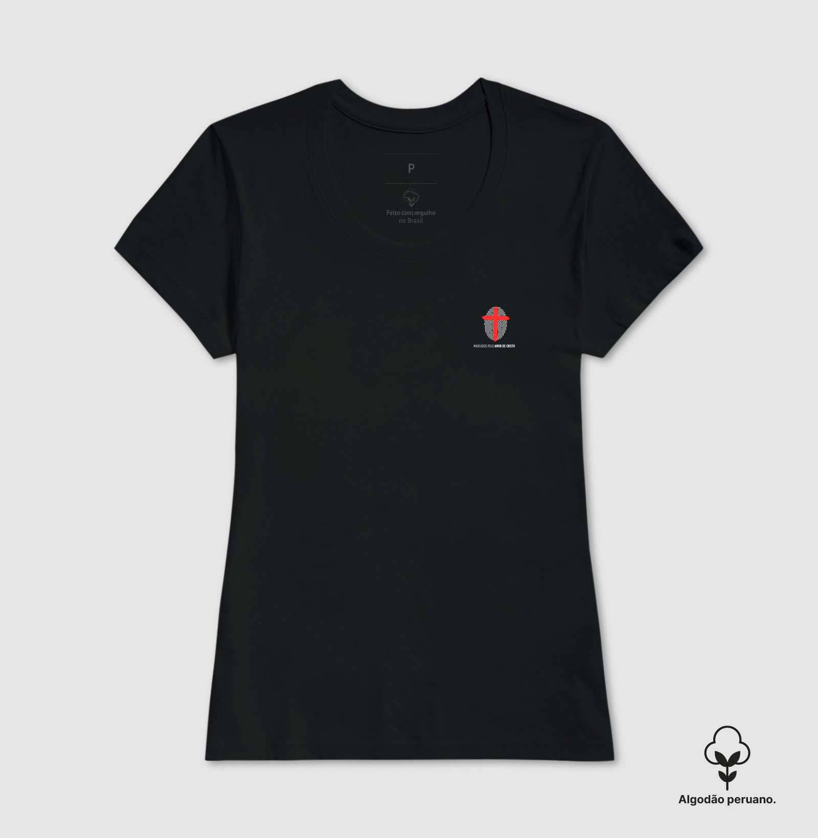 Camiseta Algodão Peruana Marcados pelo amor de Cristo - Imagem 8
