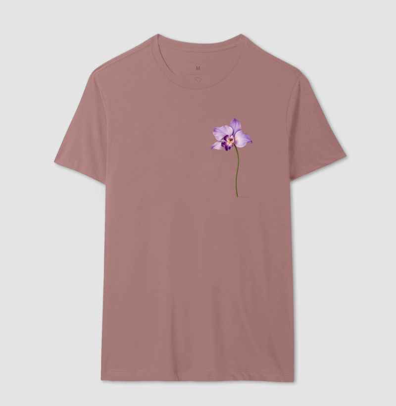 Camiseta Orquídea Lilás (estampa P) - Imagem 10