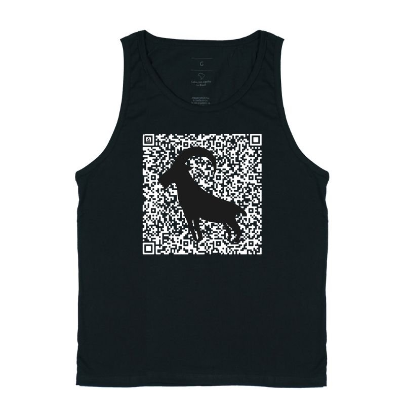 Camiseta Regata QR Bode - Mr. GADU - Preta