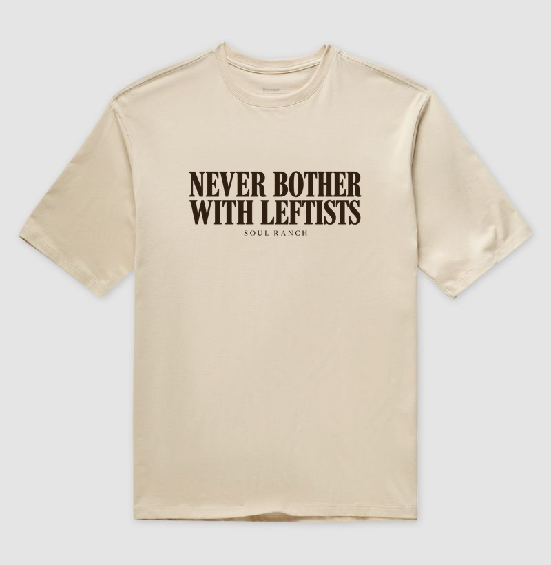 Camiseta Oversized Never Bother with Leftists - Imagem 4