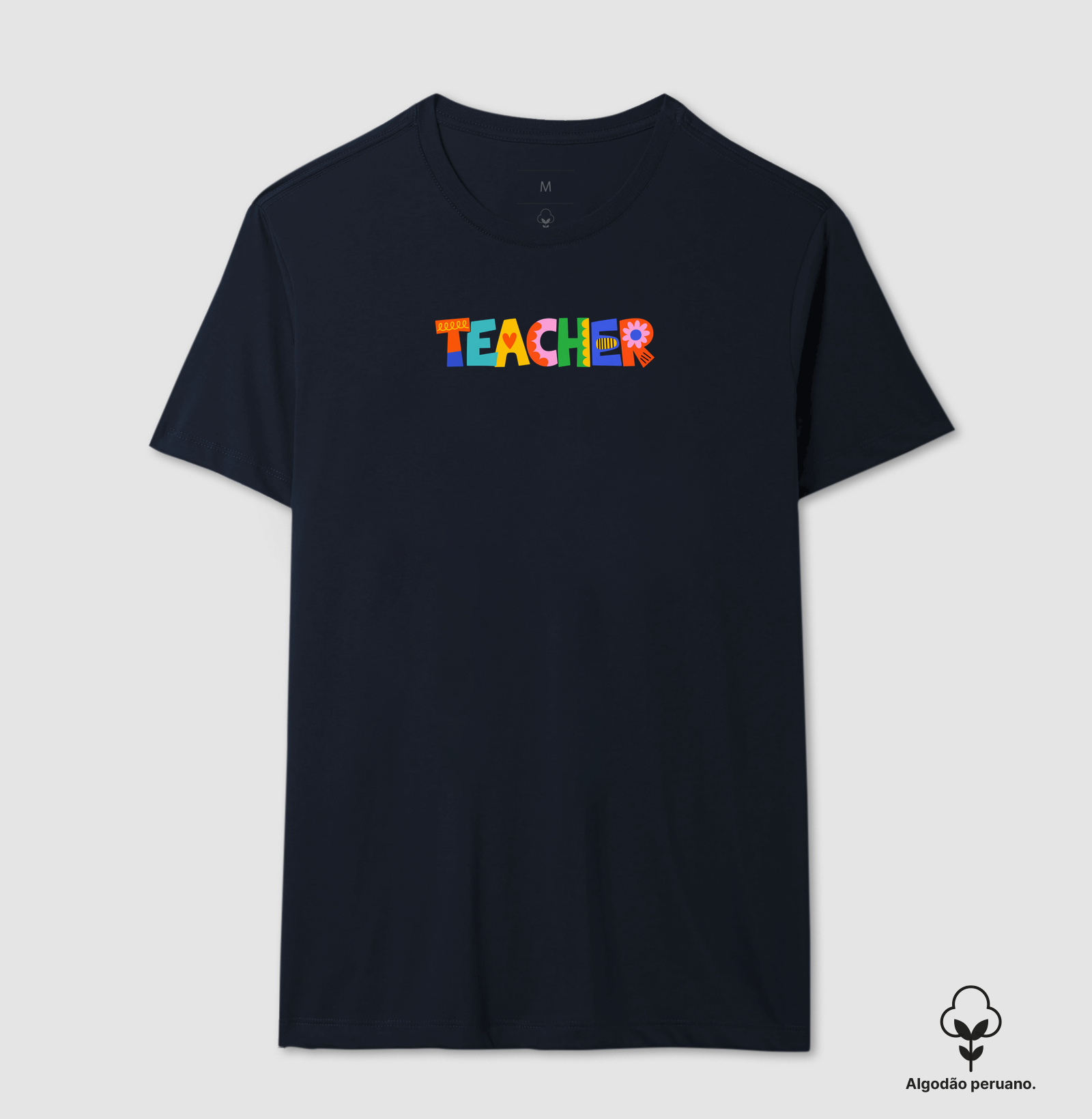 Teacher (Professor / Professora) Artístico & Colorido (algodão peruano) - Imagem 8