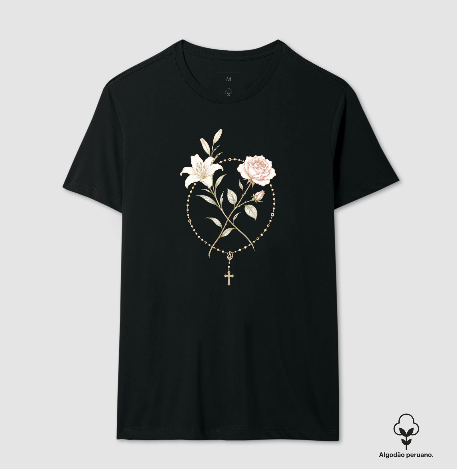 A Rosa, o lírio...Deus - algodão peruano - Imagem 5