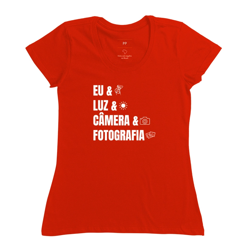 Camiseta eu, luz, câmera e fotografia - Imagem 10