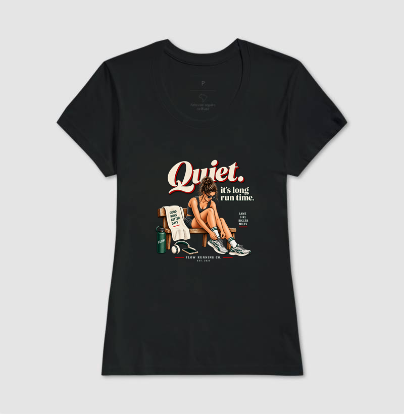 Camiseta Corrida - Quiet, It's Long Run Time - Imagem 3