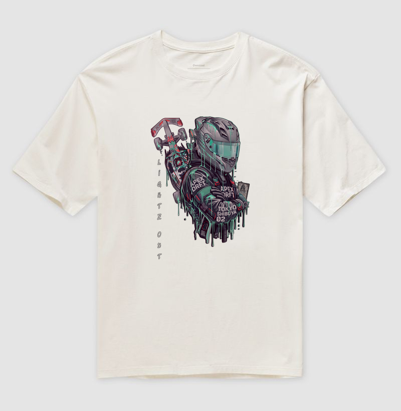 Camiseta Oversized Piloto F | Linha Abstract — Aion Abstract - Imagem 2