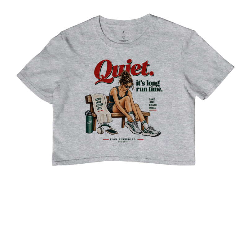 Cropped Corrida - Quiet, It's Long Run Time - Imagem 6