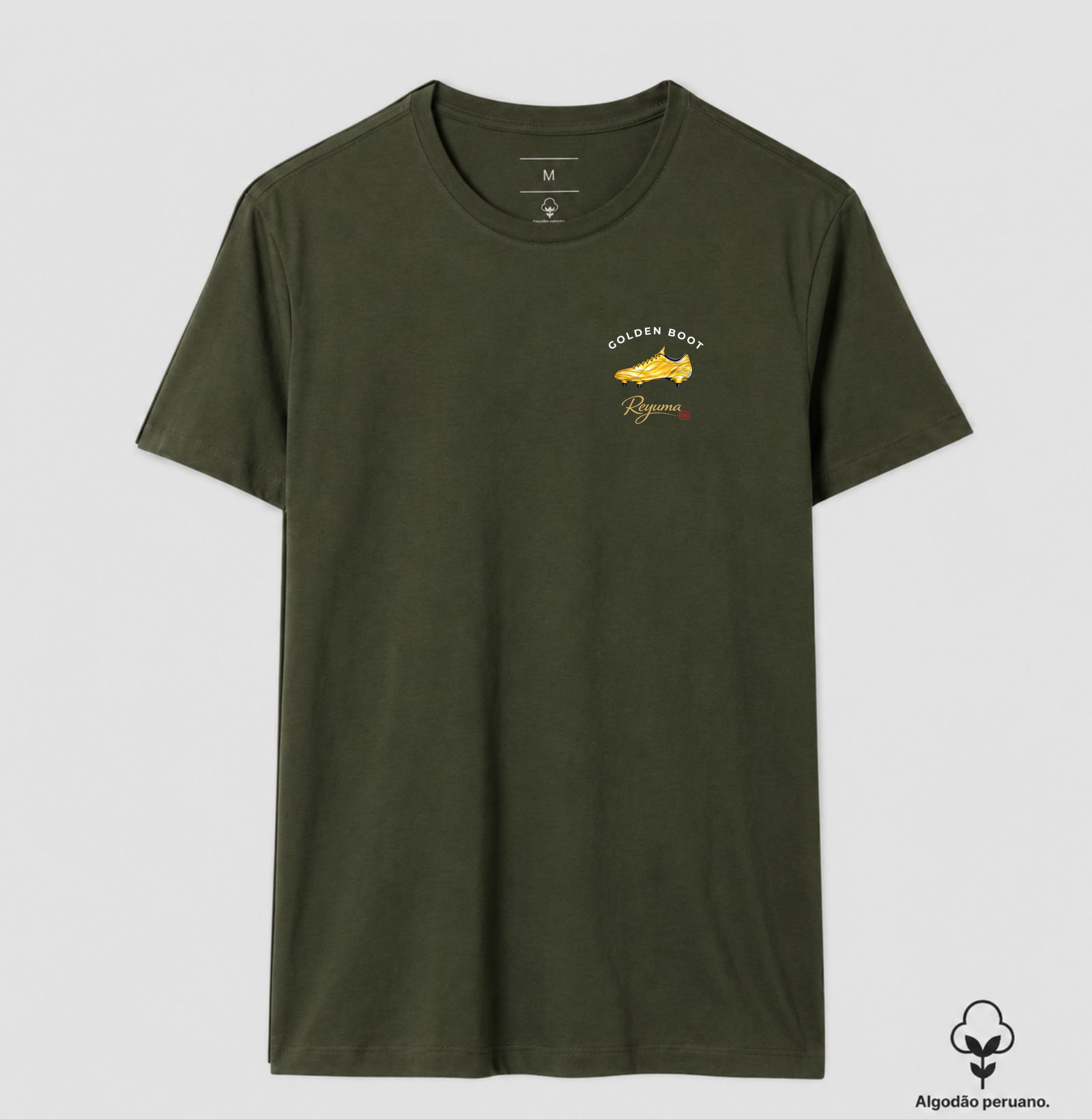 Camiseta Masculina, Feminina, Babylook e Unissex de Algodão Peruano Futebol "Golden Boot"  - Imagem 6