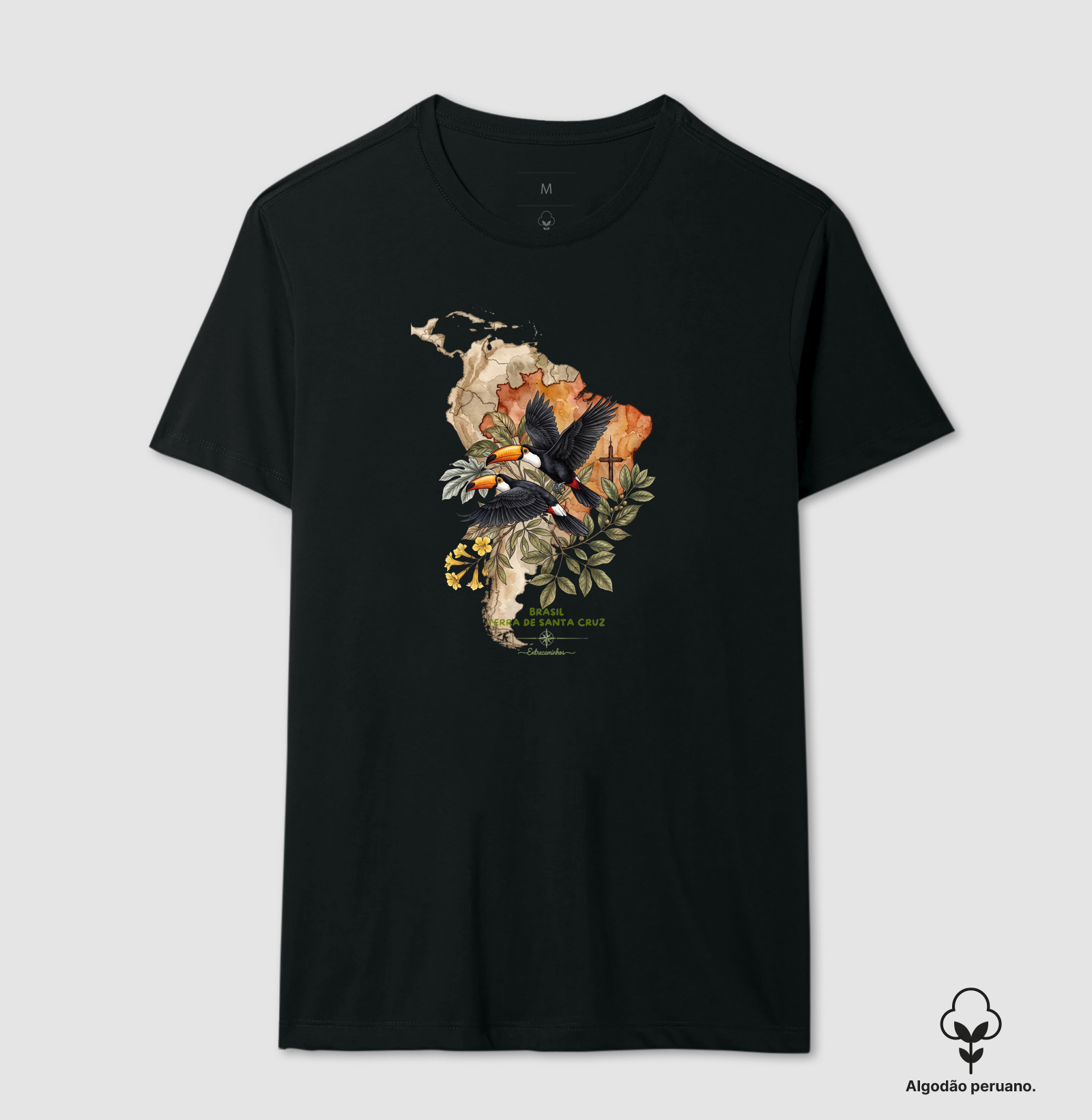 Camiseta Tucanos & Ipê - Brasil Terra de Santa Cruz - Fé, História e Natureza - Imagem 2