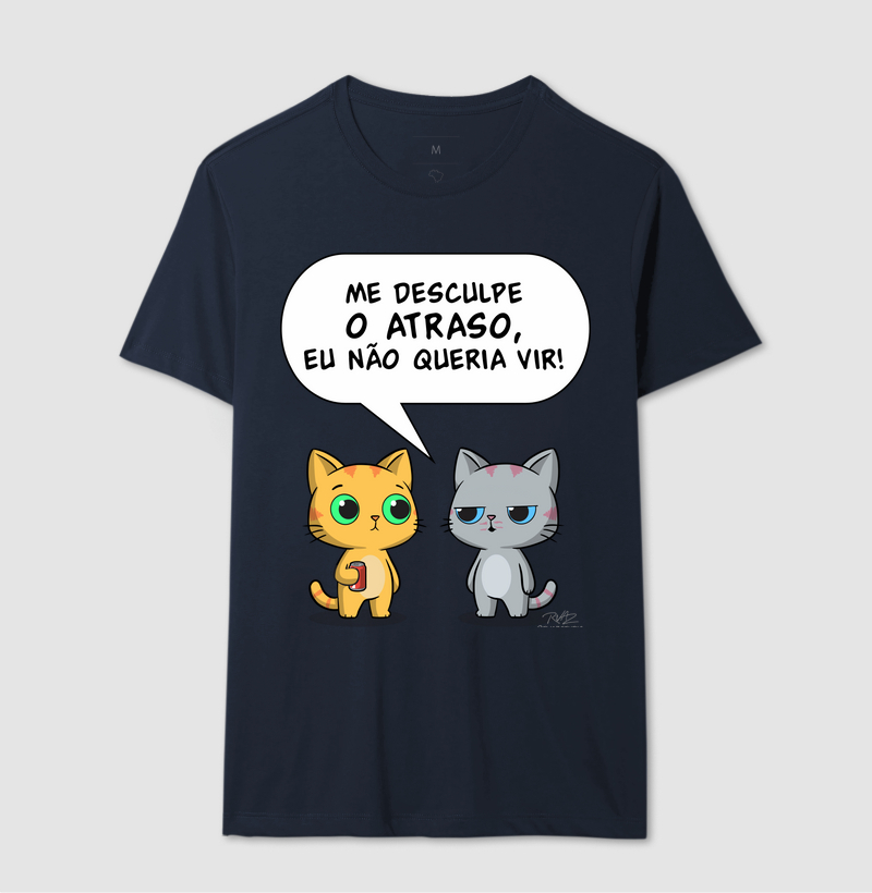Camiseta Gato Sincero Atraso - Imagem 6